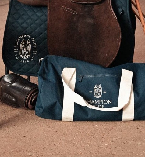 A Champion Pride kit bag and saddle pad